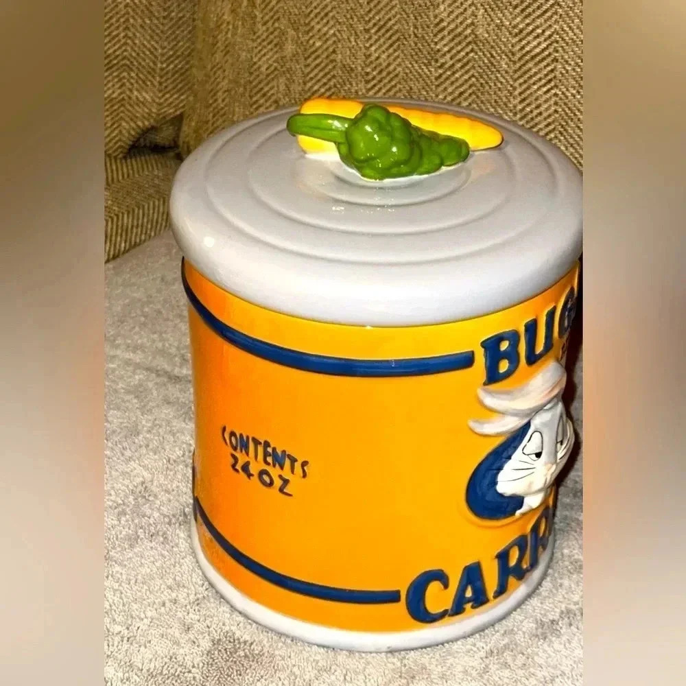 Vintage 1996 Bugs Bunny Brand Ceramic Canister/Cookie Jar Warner Brothers - Picture 5 of 9